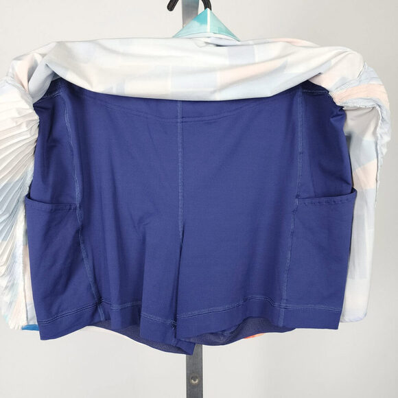 Lululemon Peek Pleat High-Rise Blue Tennis Skirt Size 14 - Picture 8 of 10